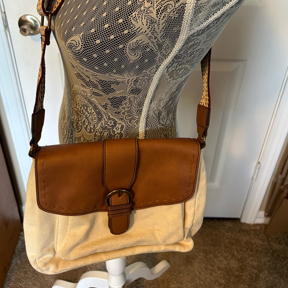 a.n.a Brown and Cream Crossbody Bag